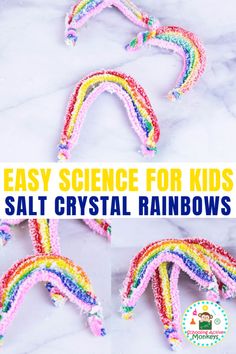 the easy science for kids salt crystal rainbows are fun to make and play with