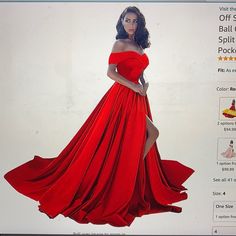 Off Shoulder Satin Dress / Ball Gown With Pockets . Condition: Brand New Size: 4 Fitted Ball Gown Dress For Red Carpet, Red Carpet Ball Gown Evening Dress, Red Ball Gown Maxi Dress For Gala, Off Shoulder Satin Dress, Gown With Pockets, Off Shoulder Ball Gown, Dress Ball Gown, Photoshoot Outfits, Satin Dress