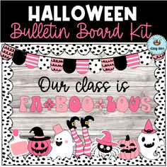 halloween bulletin board kit for children to use with their classroom's writing and crafts