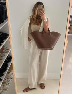 Beige Outfit, Summer Inspo, August 10, Her Style, Summer Wardrobe, Old And New, Classy Outfits, Pineapple, Pearl Necklace