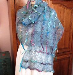 Sea Glass Wrap Front Ladder Yarn, Peg Loom, Low Vision, Glass Wrap, Play Together, Lace Wrap, Mohair Yarn, Loose Ends, Sea Shore