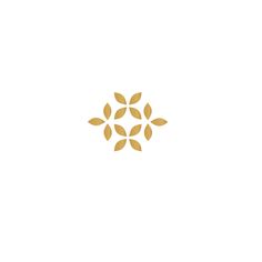 an image of a gold flower logo