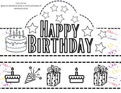 a birthday card with the words happy birthday on it