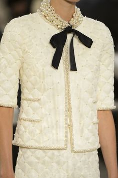 Chanel Style Jacket, Chanel Inspired, Chanel Couture, Chanel Haute Couture, Fall 2015, White Fashion, Girly Girl