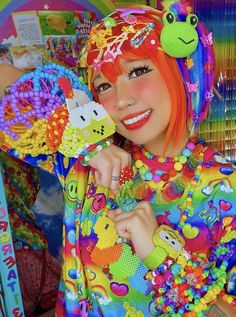 Harajuku Fashion Colorful, Kidcore Decora Outfit, Casual Decora Fashion, Harajuku Fashion Decora