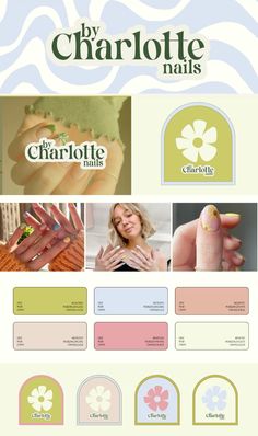 the website for charlotte nails is shown