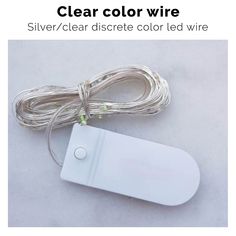 an electronic device with wires attached to it and the text clear color wire silver / clear discrete color led wire