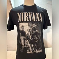 Rock Band T-Shirt Nirvana Front Print Classic Fit Us Men’s Size M Brand New No Tags Nirvana Clothes, Nirvana T Shirt, Nirvana Tshirt, Nirvana Shirt, Dr Closet, Us Man, Rock Band, Nirvana, Black Cream