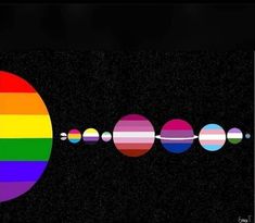 an image of the solar system with different colors