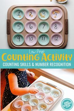 Counting Activity, Summer Learning, Counting Activities, Preschool At Home, Activity For Kids, Kids Learning Activities, Fine Motor Activities