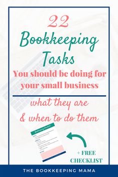 the bookkeeper's guide to booksheeing tasks you should be doing for your small business