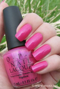 Opi Hot Pink, Opi Pink, July Nails, Opi Nail Polish, Opi Nails, Gorgeous Nails, Makeup Nails, Bright Pink, Pretty Nails