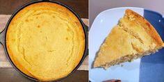 two pictures side by side one has a pie and the other has a piece missing