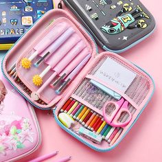 Unicorn School Supplies, Kawaii Pencil Case, Kawaii Pencil, Unicorn Pencil Case, Diy Pencil Case, Baby Spring, School Pencil Case, Cute Pencil Case