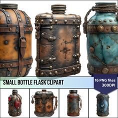 an image of small bottle flask clipart for photoshopping and animationing