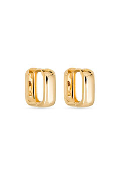 Square Second Hole Huggies Gold Minimalist Jewelry With Rounded Edges, Classic Gold Jewelry With Rounded Edges, Minimalist Gold Jewelry With Rounded Edges, Timeless Rectangular Yellow Gold Jewelry, Gold Jewelry With Polished Edges And Elegant Style, Gold Jewelry With Polished Edges For Gift, Modern Gold Jewelry With Polished Edges, Elegant Gold Jewelry With Polished Edges, Timeless Yellow Gold Jewelry With Shiny Finish