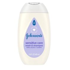 Gently cleanse without drying or irritating baby's sensitive, dry skin with Johnson's Sensitive Care Baby Body Wash and Shampoo. This soothing and nourishing 2-in-1 body wash and shampoo helps preserve baby's delicate skin from the drying effects of bathing. The lightly scented daily cleanser is formulated with sunflower oil and Pro-Vitamin B5 to leave baby's sensitive skin feeling moisturized. The clinically tested baby wash and shampoo is proven to be gentle and helps build skin resilience ove Johnson Shampoo, Johnson Products, Baby Body Wash, Different Skin Tones, Hygiene Routine, Baby Lotion, Daily Skin Care Routine, Vitamin B5, Daily Skin Care