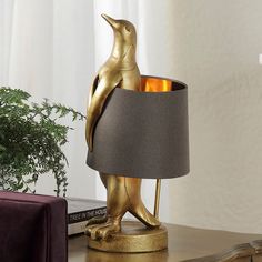 Bashful Penguin Lamp Accent Table Lamp, Wrought Iron Dining Table, Academia Bedroom, Front Porch Furniture, Wrought Iron Beds, Iron Stools, Animal Lamp, Wrought Iron Candle Holders, Iron Candle Holders