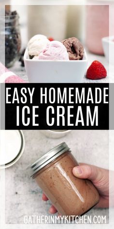 Looking for a fun and easy way to make ice cream at home? Try our mason jar ice cream recipe! It's a simple and fun project for kids and a delicious treat for adults. Choose from classic flavors like vanilla, chocolate, or strawberry. No special equipment is needed, just a mason jar and a few ingredients you probably already have at home. It's the perfect way to enjoy a frozen treat any day of the week. Visit our blog for the full recipe and instructions. Ice Cream In A Jar, Lemon Pound Cake Recipe