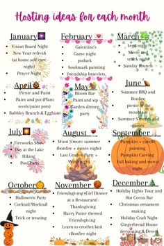 Hosting Ideas, Dinner Party Themes, Cute Date Ideas, Fall And Halloween, Planner Pdf, Fun Family Activities, Family Night, Volleyball Hairstyles