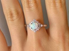 When it comes to the most stunning jewelry designs, we absolutely adore our gorgeous Hai white fire opal ring design. We've made each ring with love by hand  using our premium sterling silver, gold and rose gold. Finished with beautiful natural crystals, it's a design we know you will adore. ✦ DETAILS ✦ ✧ White fire opal and natural crystals  ✧ Sizes 3.75-11.25 ✧ This ring  will arrive ready to gift in a Kherish Jewelry Pouch. ✧ Due to the nature of the handmade process, each piece may slightly Nature, Moon Phase Jewelry, Fire Opal Ring, Opal Engagement, Star Moon, Ring Design, Opal Ring, Stunning Jewellery, Jewelry Vintage