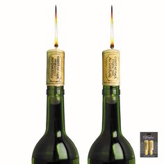 PRICES MAY VARY. Made completely of wax, these cork shaped candles are perfect for adding a bit of atmosphere to any dinnertime setting. Simply insert into an empty wine bottle, and Voila! You have a soft light for your romantic dinner or gathering with friends. Densely braided rope ensures a long-lasting glow. Set of 2. Effortlessly transform your favorite bottle into an elegant oil candle. These lovely Bottle Wicks control flame height while a densely braided rope ensures a long-lasting glow. Wine Cork Candle, Cork Candle, Wine Bottle Candle, Shaped Candles, Bottle Candle, Empty Wine Bottles, Elegant Wine, Lamp Kit, Wine Bottle Candles