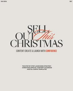 the cover of self out this christmas's content creation and launch with confidence,