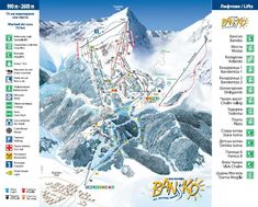 a map of the ski area in bantryo, italy with directions and information