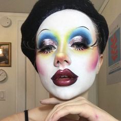 Funky Makeup, Alt Makeup, Face Art Makeup, Drag Makeup, Cool Makeup Looks, Sfx Makeup, Clown Makeup