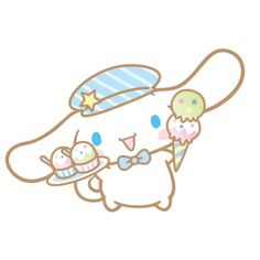 an animal with ice cream on it's face and some stars around its neck