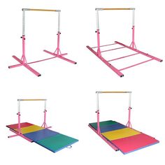 gymnastics bars and mats