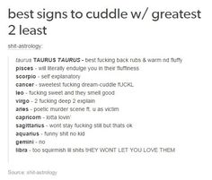 the best signs to cuddle w / greatest 2 least by sagitroly