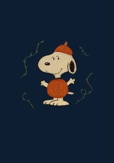 a drawing of a cartoon dog holding a ball in its paws and wearing a red hat