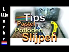 an advertisement with the words tips pastel potoloden slippen and pencils