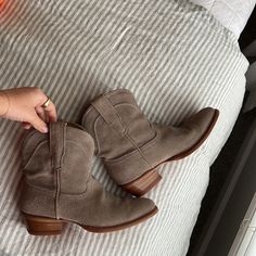 Reposhing This Item I Purchased From @Ahwright_. Loved It, But Ready To Rotate For Something New. Questions? Leave A Comment Below! Blue Gray, Something New, Bootie Boots, Blue Grey, Ankle Boots, Color Blue, Women Shoes, Boots, Grey