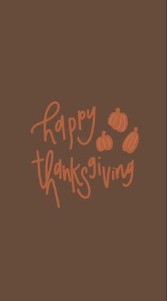 an orange and brown thanksgiving card with the words happy thanksgiving