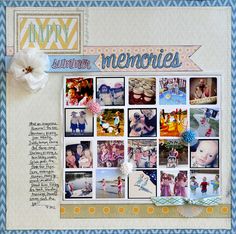 a scrapbook page with pictures and words on it