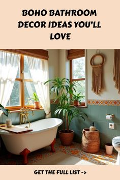 Boho Bathroom Decor Ideas You’ll Love Boho Chic Bathroom Decor, Boho Bathroom Decor Ideas, Trendy Mirrors, Elegant Shower Curtains, Chic Bathroom Decor