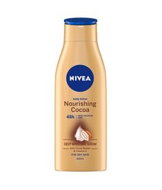 Nourishing moisture care with cocoa butter and vitamin E for Dry skin: NIVEA Nourishing Cocoa Lotion Nivea Lotion, Nivea Cream, Body Lotion For Dry Skin, Beauty Treatments Skin Care