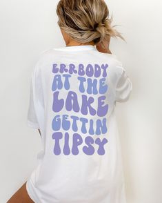 "Everybody at the lake gettin tipsy tee Teal, Lake tshirt, Lake shirt, lake bachelorette, Gift for Her, Getting tipsy t shirt, Vacation Shirt Hey there, welcome to my awesome store! My mission? To make you jump with joy! Consider yourself more than just a customer - we're pals on this shopping adventure. Got questions? Need a custom-made design? I'm your go-to person! Trust me, my designs are top-notch and guaranteed to make you go \"Wow!\" If you fancy a design but not the shirt color we offer, Lake House Party Outfit, Lake Bachelorette Party Shirts, Bachelorette Party At The Lake, Lake Havasu Bachelorette Party, Lake Theme Bachelorette, Lake Of The Ozarks Bachelorette Party, Lake Day Bachelorette Party, Bachelorette Party Themes Lake, Lake House Bachelorette Party Ideas