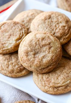 a white plate filled with cookies on top of a table