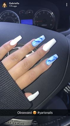 Acrylic Nail Art, Marble Nails, Prom Nails, Dope Nails, Best Acrylic Nails, Nail Polishes, Gorgeous Nails, Cute Acrylic Nails