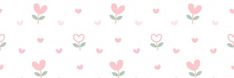 a pink and green flower pattern on a white wallpaper with hearts in the background