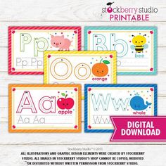 the alphabet and numbers printables are available for children to use in their classroom