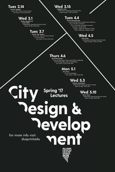 the poster for city design and development event