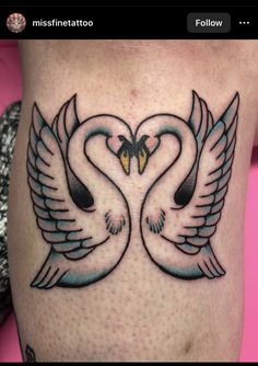 missfinetattoo Swan Tattoo, Back Tats, Red Ink, Nature Tattoos, Drawing Practice, Tattoos And Piercings, Tatting, Piercings