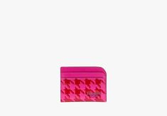 Devin Houndstooth Card Holder | Kate Spade New York Katespade Card Holder, On Repeat, Kate Spade New York, Kate Spade, Card Holder, Sleek, New York, Shoulder Bag, Leather