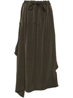 Find Y’S Drawstring Velvet Skirt on Editorialist. dark green velvet finish elasticated drawstring waistband A-line cut-out detailing asymmetric hem mid-length Olive Skirt, Dark Green Velvet, City Dress, Velvet Skirt, Summer Beach Wear, Virtual Closet, Green Skirt, Green Velvet, Drawstring Waistband