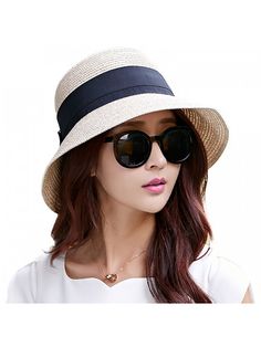 Womens UPF50 Foldable Summer Sun Beach Straw Hats accessories Wide Brim - 69087_beige3 - CD12E73Y6YX - Hats & Caps, Women's Hats & Caps, Sun Hats #menscaps #menshats #menstyle #mensoutfits #caps #hats #Sun Hats Straw Fedora Hat, Travel Clothes Women, Travel Hat, Wide Brim Fedora, Sun Protection Hat, Straw Hats, Dress Gloves, Sun Beach