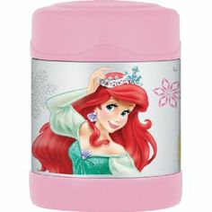 thermos disney princess ariel with tiara on it's head is shown